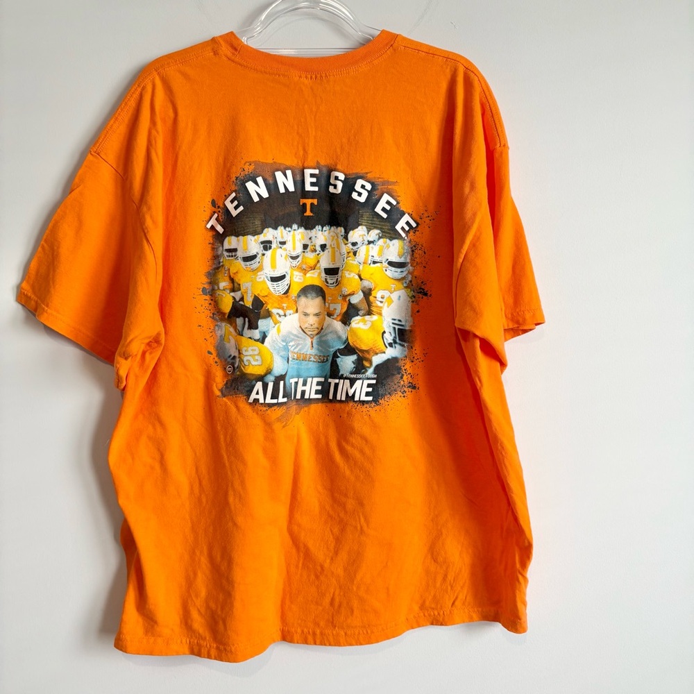 Tennessee Tough TN Vols Volunteers Football Men's Retro T Shirt Orange Size 2XL
